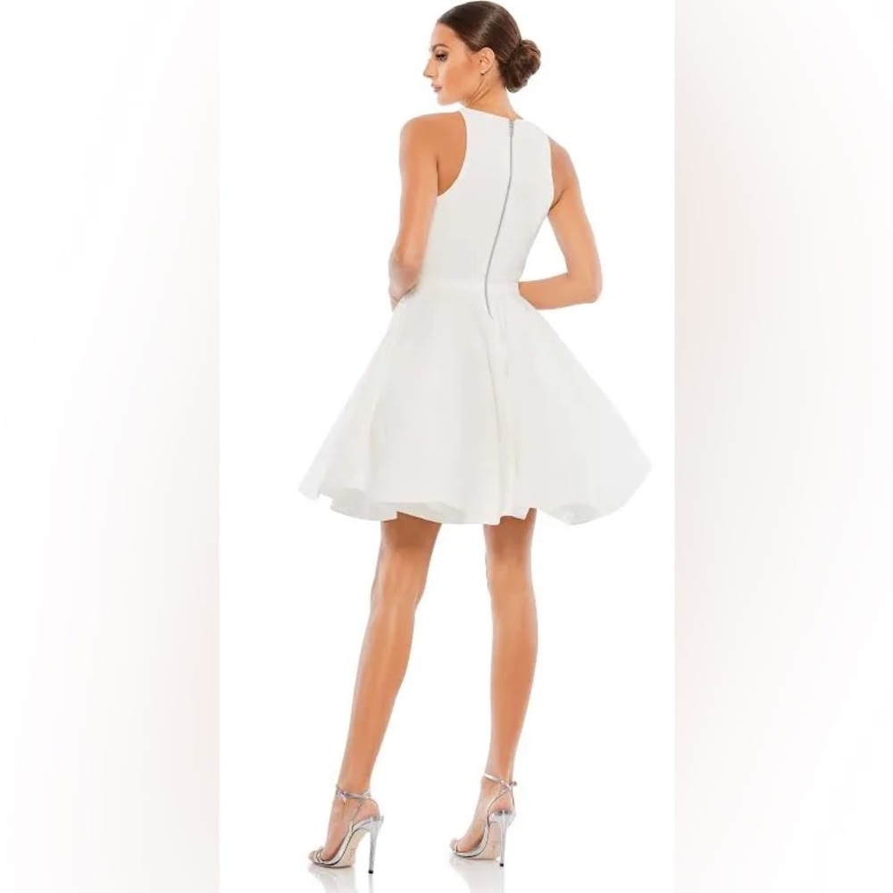 IEENA for MacDuggal White Fit and Flare Dress 8 - Picture 2 of 7